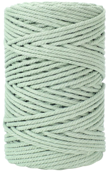 Natural Color Macrame Cord 5mm x 109yards, Colored Macrame Rope, 4 Strand Twisted Cotton Rope Macrame Yarn, Colorful Cotton Craft Cord for Wall Hanging, Plant Hangers, Crafts, Knitting